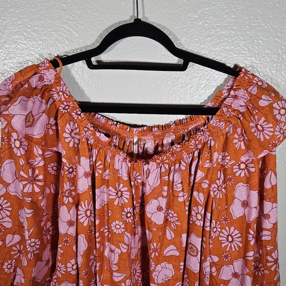 Free People Miss Daisy Floral Printed Smock Blouse Size S - Picture 3 of 14